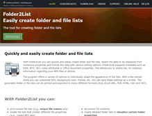 Tablet Screenshot of folder2list.com